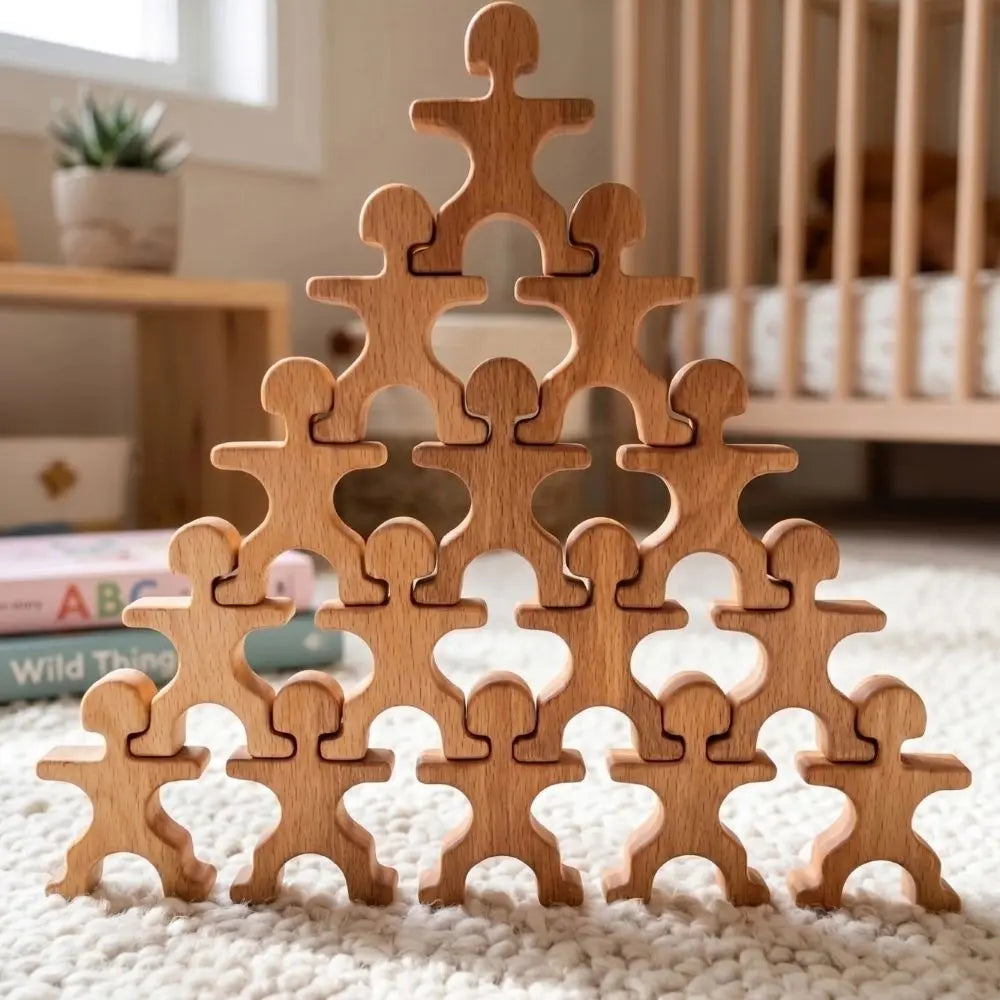 Montessori Ahşap Akrobat Çocuklar