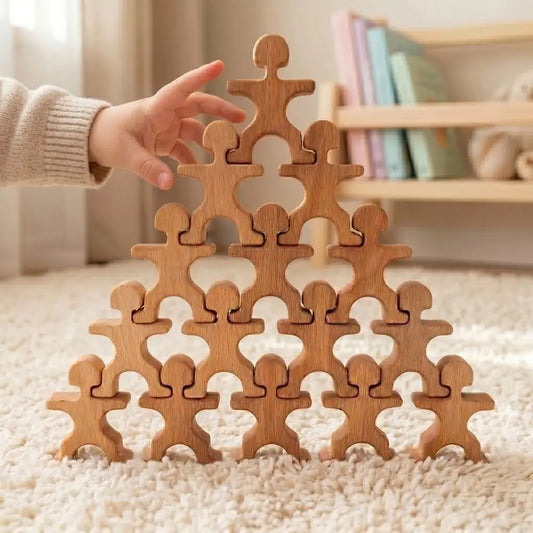 Montessori Ahşap Akrobat Çocuklar